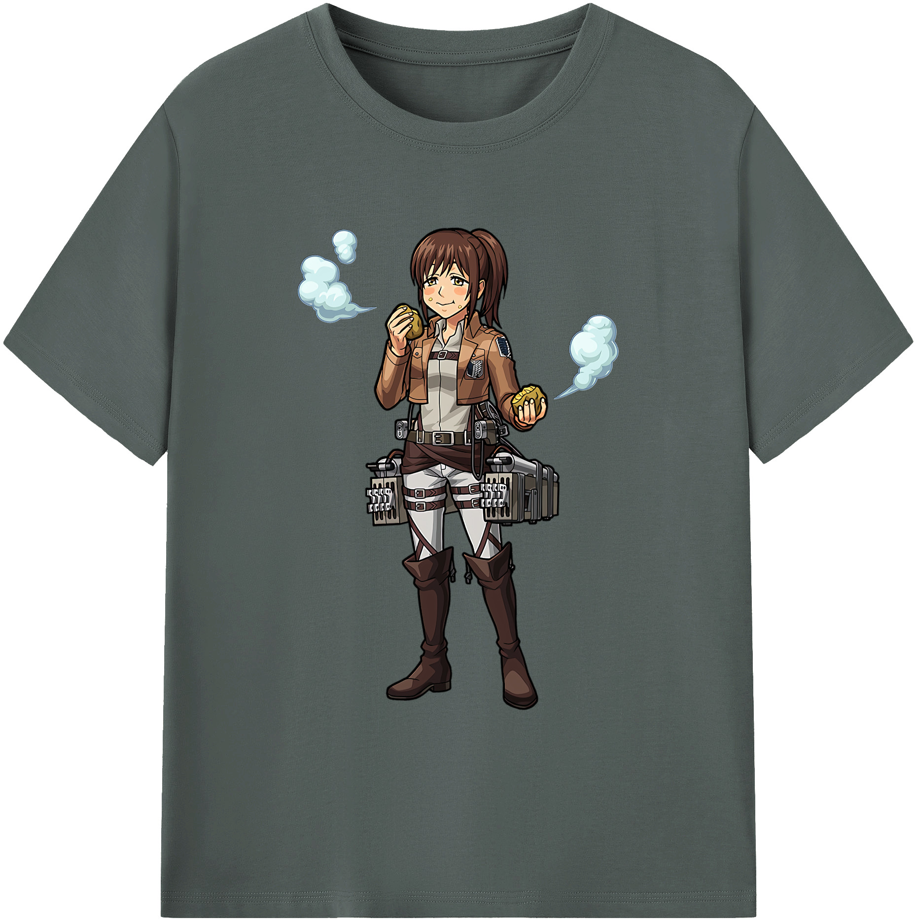 （画像用） 進撃の巨人 サシャ·ブラウス Attack on Titan Sasha Blaus 綿100％ メンズ半袖Tシャツ｜肌触りやわらか＆通気性